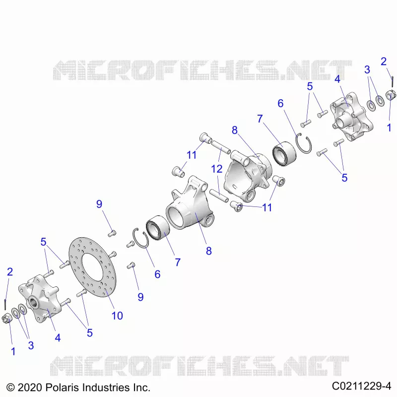 SOSPENSIONE POSTERIORE HUBS, CARRIER AND BRAKE DISC
