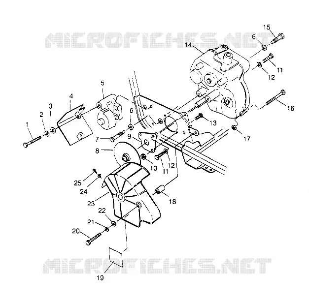 SCATOLA DEGLI INGRANAGGI   FRENO DI MONTAGGIO Trail Blazer W957221 (4930363036B013)