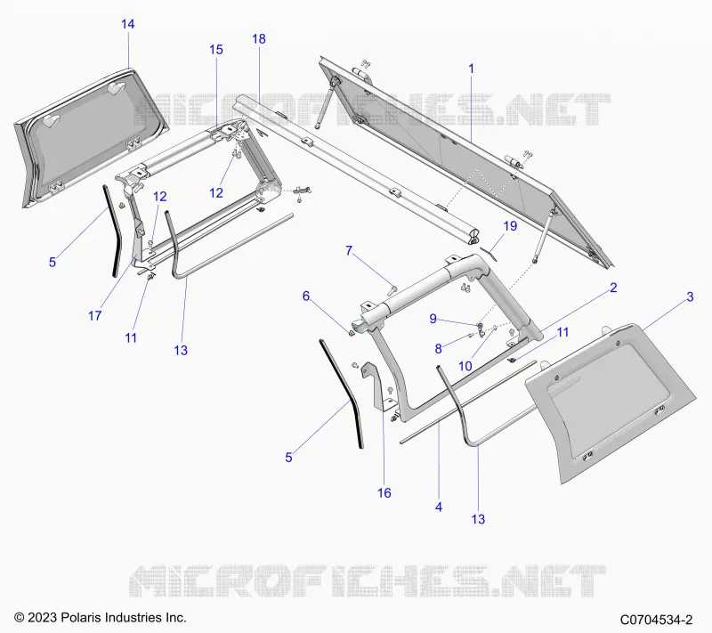 CARROZZERIA POSTERIORE WINDOW AND REAR CAB PANEL MOUNTING