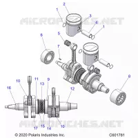 ENGINE, PISTON AND ALBERO MOTORE