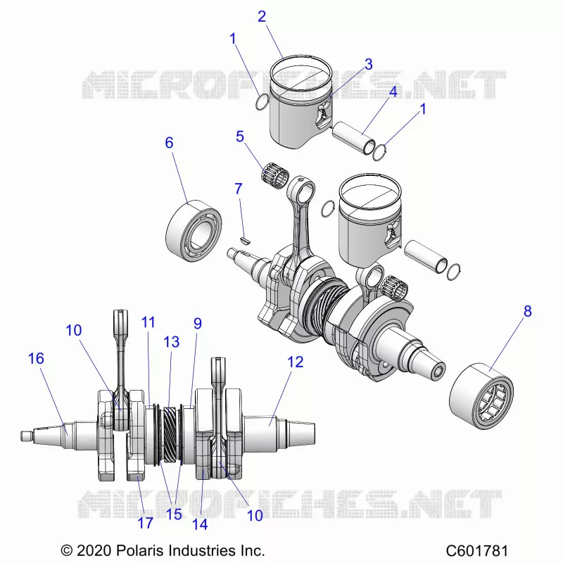 ENGINE, PISTON AND ALBERO MOTORE
