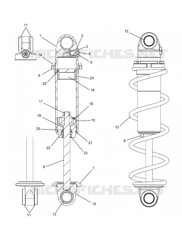 SUSPENSION, SHOCK ANTERIORE TRACK (BLACK COIL OVER)