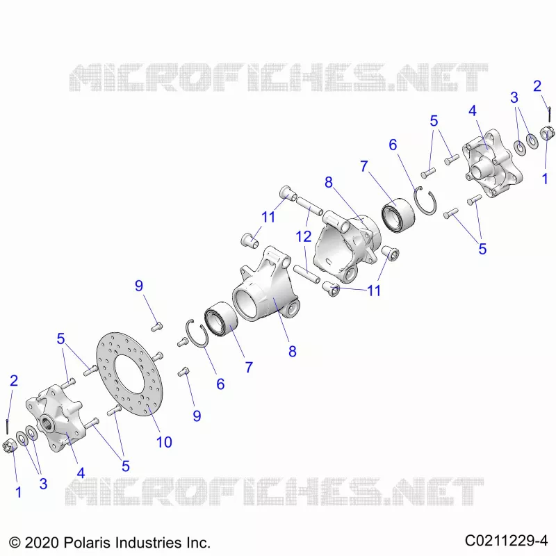 SOSPENSIONE POSTERIORE HUBS, CARRIER AND BRAKE DISC