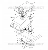 MONTAGGIO SERBATOIO CARBURANTE 6x6 400L, SWEDISH S948740 and  NORWEGIAN N948740 (4926812681009A)