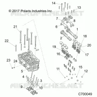 ENGINE, TESTA CILINDRO AND VALVES