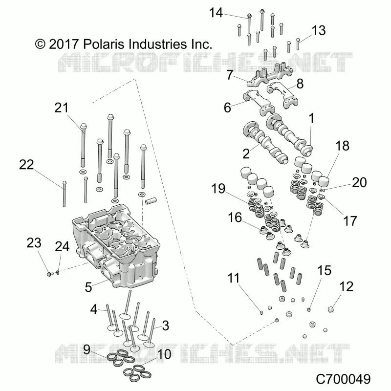 ENGINE, TESTA CILINDRO AND VALVES