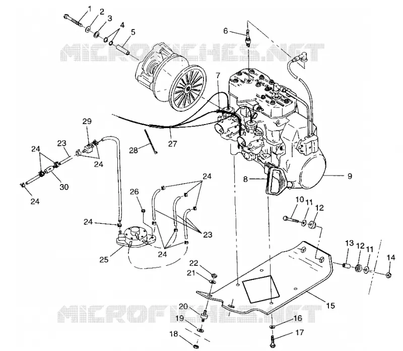 MONTAGGIO DEL MOTORE 440 LC 0972760 (4938353835C001)