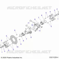 SOSPENSIONE POSTERIORE HUBS, CARRIER AND BRAKE DISC