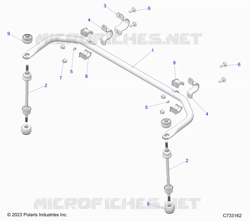 SUSPENSION, BARRA DI STABILIZZAZIONE REAR