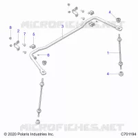 SUSPENSION, REAR BARRA DI STABILIZZAZIONE