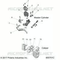 BRAKES, CALIPER AND CILINDRO PRINCIPALE ASM.