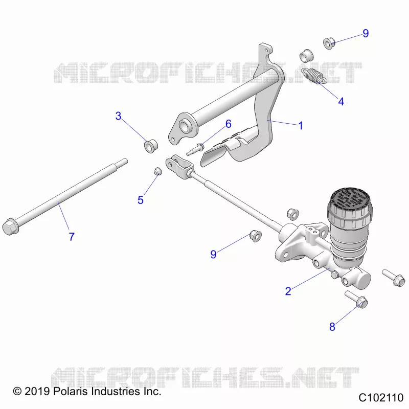 BRAKES, PEDAL AND CILINDRO PRINCIPALE MOUNTING