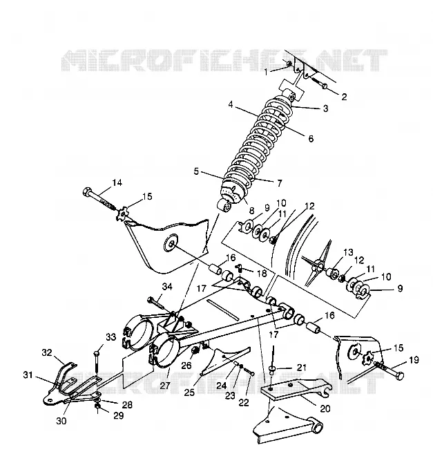 SWING ARM   SHOCK 2X4 300 W957530 (4930053005B010)