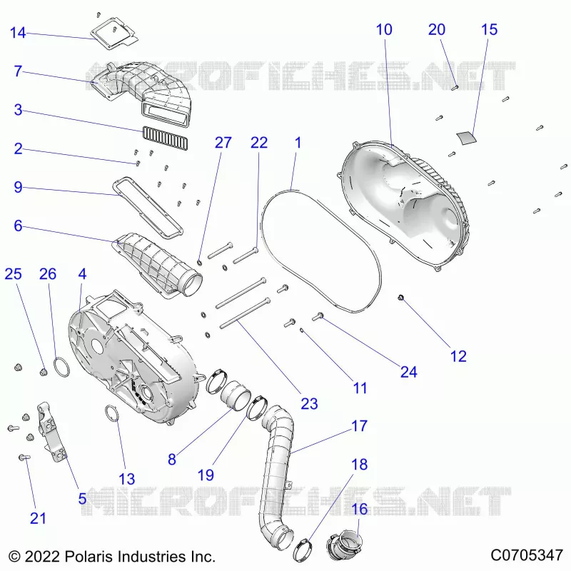 TRASMISSIONE, CLUTCH COVER AND DUCTING