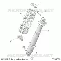 SUSPENSION, REAR SHOCK MONTAGGIO