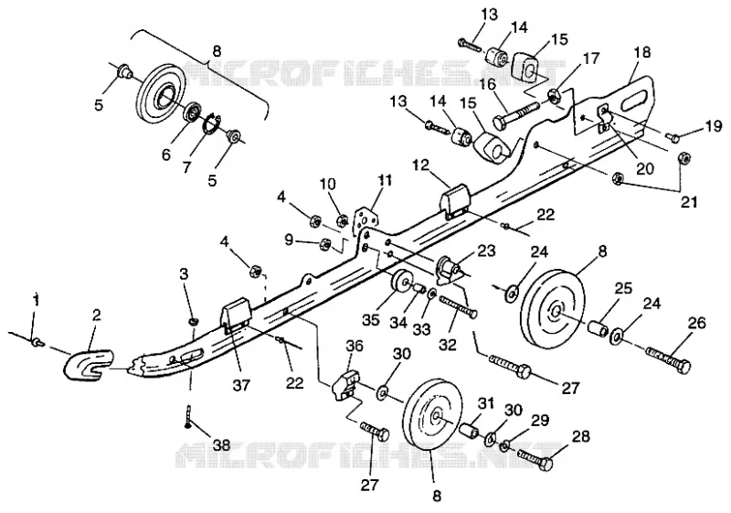 Guida di montaggio (SUSPENSION) 600 XCR 0975677, 600 XCR SE H975677 and EUROPEAN (4937963796B012)