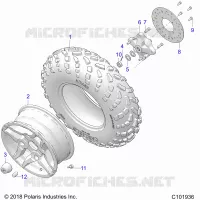 RUOTE, FRONT TIRE AND BRAKE DISC