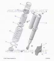 SUSPENSION, REAR SHOCK MONTAGGIO, DELUXE