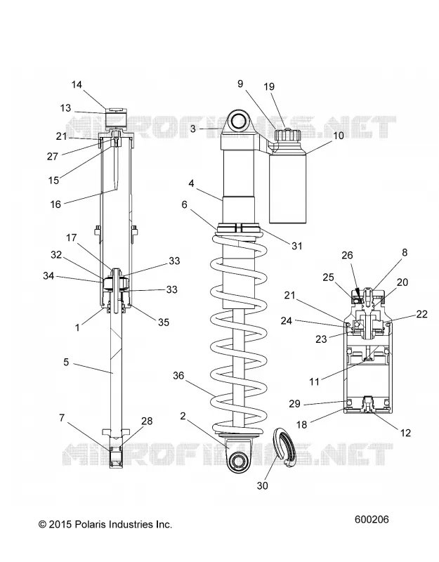 SUSPENSION, SHOCK, IFS W/RESERVOIR