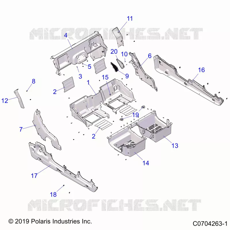 CARROZZERIA POSTERIORE CLOSEOFF, FENDERS AND FLOOR