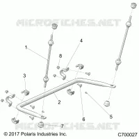 SUSPENSION, POSTERIORE STRUT STABILIZZATORE 50S