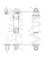 SUSPENSION, SHOCK ANTERIORE TRACK (CLEAR COIL OVER)