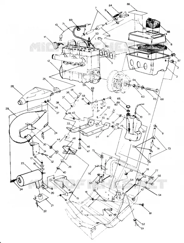 MONTAGGIO DEL MOTORE 650 Updated 10/88 (4915411541023A)