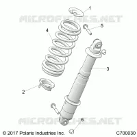 SUSPENSION, REAR SHOCK MONTAGGIO