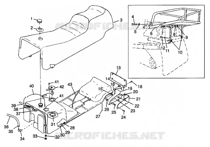 SEDILE   SERBATOIO DI GAS ULTRA TOURING 0985378 and EUROPEAN ULTRA TOURING E985378 (4943404340A009)