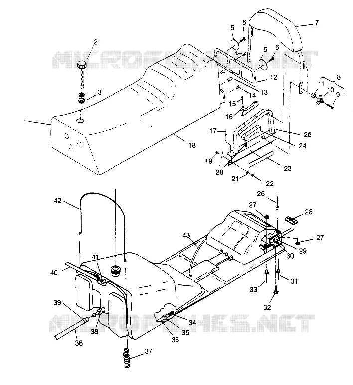 MONTAGGIO SEDILE   SERBATOIO  TRAIL DELUXE 0952262 (4928862886A010)