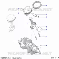 ENGINE, ALBERO MOTORE AND PISTON