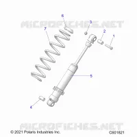 SUSPENSION, AMMORTIZZATORE POSTERIORE TRACK (7045713)