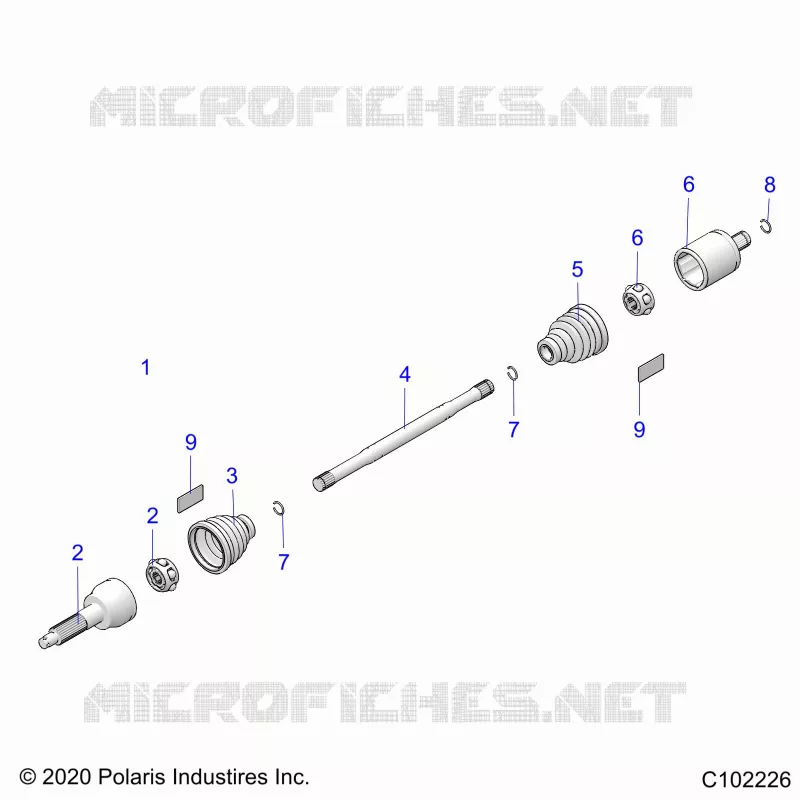 TRASMISSIONE, REAR DRIVE SHAFT