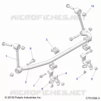 SUSPENSION, FRONT BARRA DI STABILIZZAZIONE- Z23NAK99A/99B (C701006-3)
