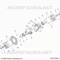 SOSPENSIONE POSTERIORE HUBS, CARRIER AND BRAKE DISC
