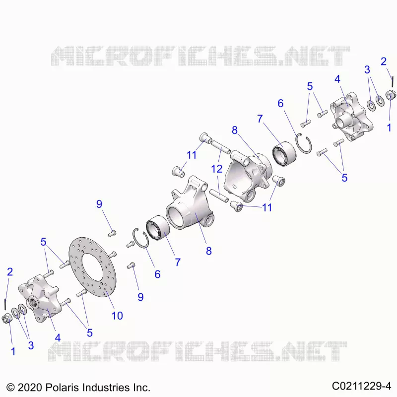 SOSPENSIONE POSTERIORE HUBS, CARRIER AND BRAKE DISC