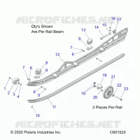 SUSPENSION, RAIL BEAMS, LH/RH