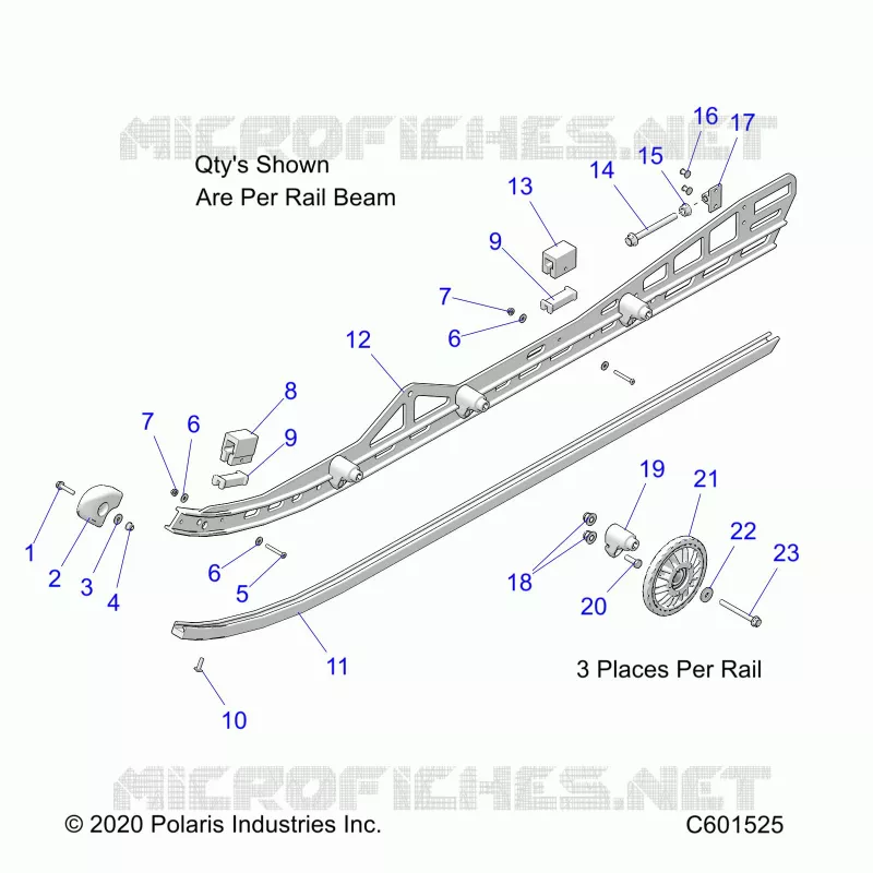 SUSPENSION, RAIL BEAMS, LH/RH