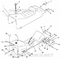 MONTAGGIO SEDILE   SERBATOIO 600 XCR SP 0965677 and EUROPEAN 600 XCR SP E9656 (4932063206A007)