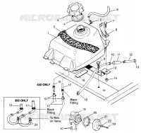 CARBURANTE TANK XPRESS 300 W969530 and XPRESS 400 W969540 (4935923592B003)
