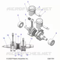 ENGINE, PISTON AND ALBERO MOTORE