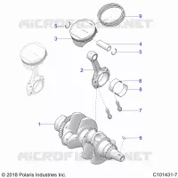ENGINE, ALBERO MOTORE AND PISTON