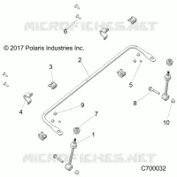 SUSPENSION, FRONT BARRA DI STABILIZZAZIONE
