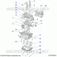 ENGINE, CRANKCASE AND ALBERO MOTORE
