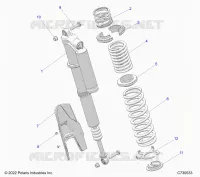 SUSPENSION, REAR SHOCK MONTAGGIO, STANDARD/PREMIUM