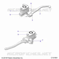 BRAKES, FRONT BRAKE LEVER AND CILINDRO PRINCIPALE
