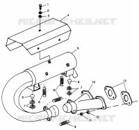 IMPIANTO DI SCARICO LITE GT 0973133 and EUROPEAN LITE GT E973133 (4938253825B014)