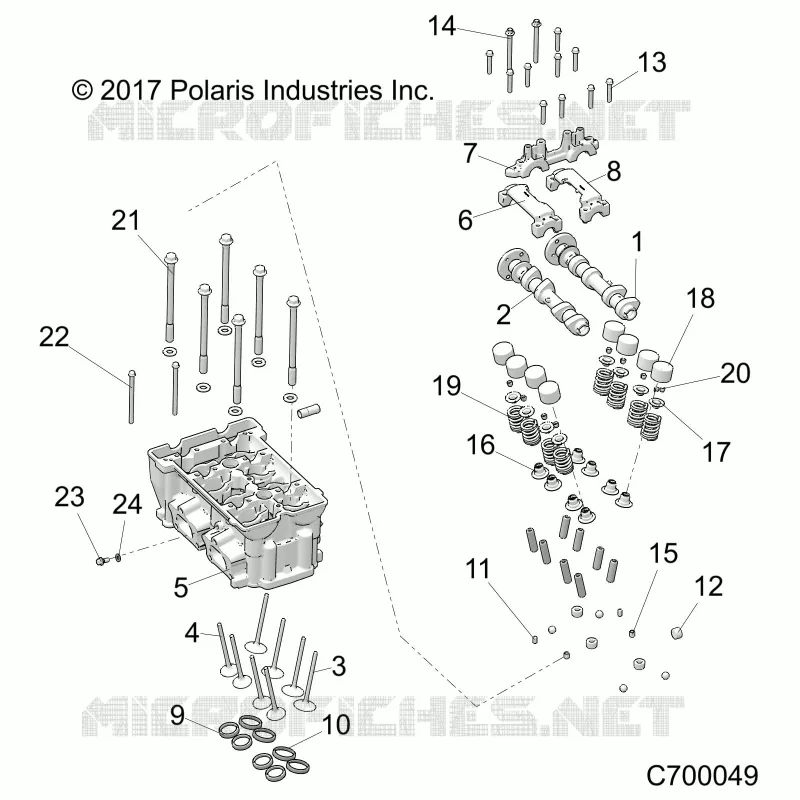 ENGINE, TESTA CILINDRO AND VALVES