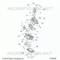 ENGINE, CRANKCASE AND ALBERO MOTORE