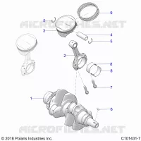 ENGINE, ALBERO MOTORE AND PISTON